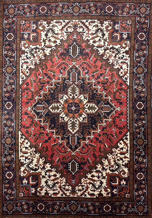 Hand-Knotted Persian Heriz Rug - 6'10"x9'7"