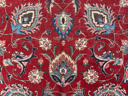 Hand-Knotted Persian Tabriz Rug - 9’9”x13’4”