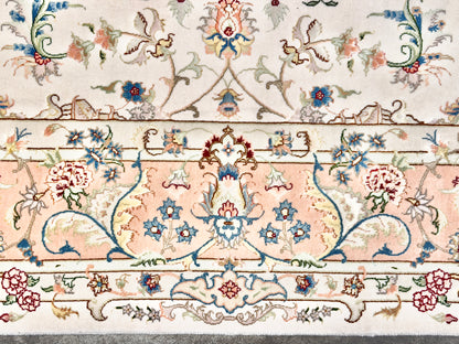 Hand-Knotted 60 Raj Persian Tabriz Rug - 6'7"x9'10"