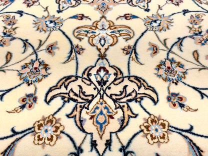 Hand-Knotted 6 La Persian Nain Rug - 5’3”x8’8”