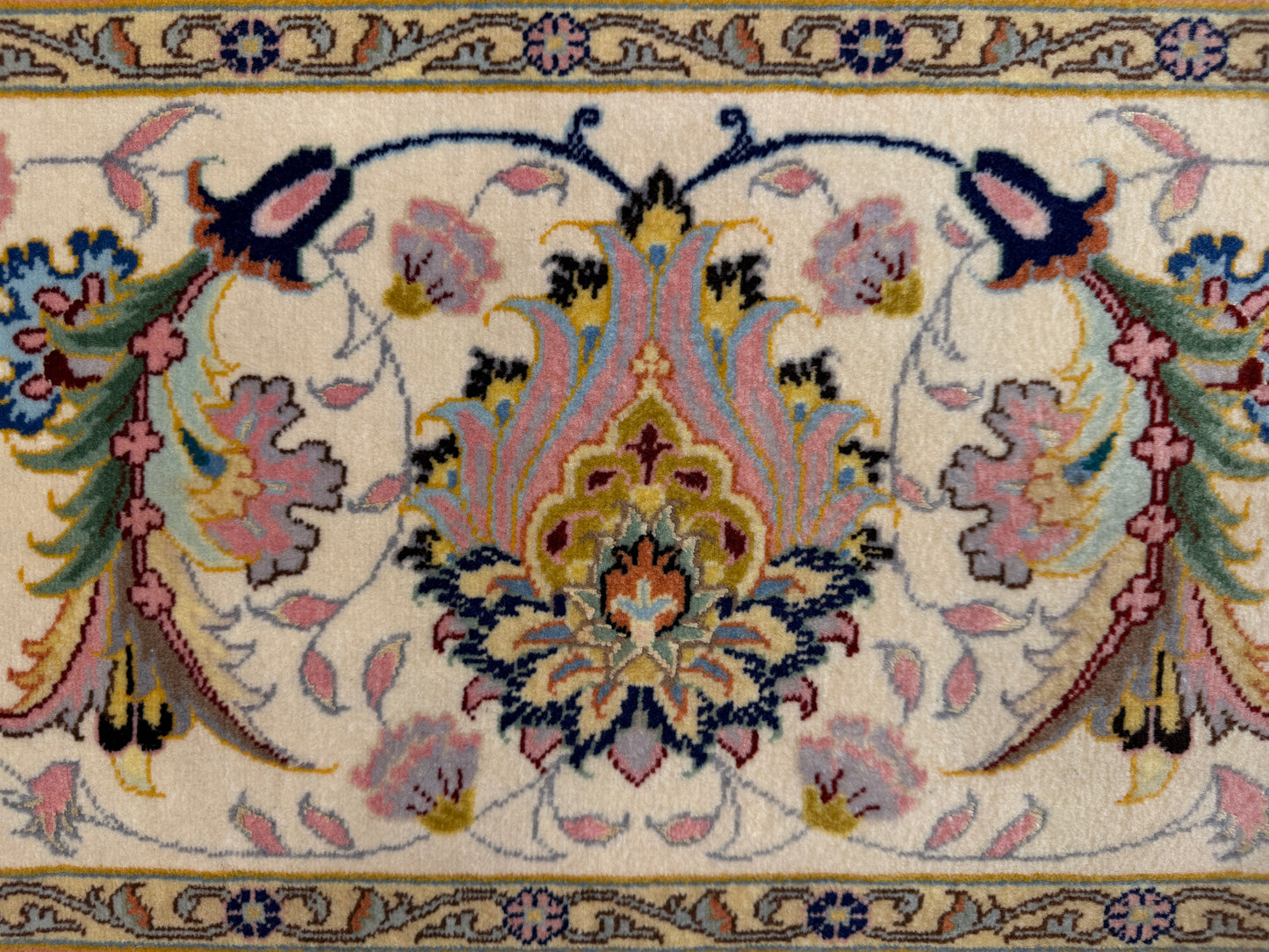 9’9”x13’4” Very Fine Hand-Knotted Persian Tabriz 80 Raj Signed Area Rug