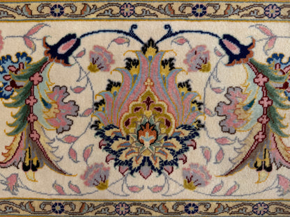 9’9”x13’4” Very Fine Hand-Knotted Persian Tabriz 80 Raj Signed Area Rug