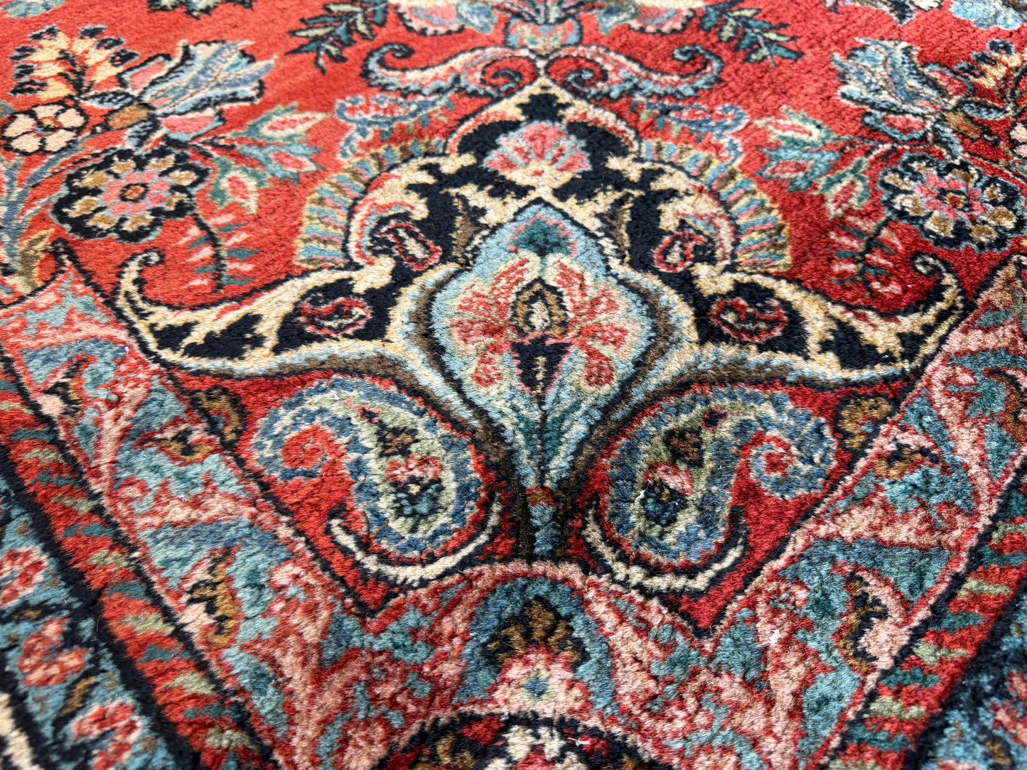 10’1”x12’4” Antique Hand-Knotted Persian Ghazvin Area Rug