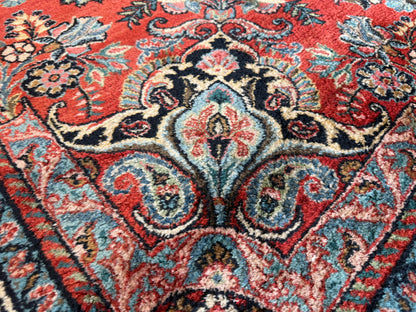 10’1”x12’4” Antique Hand-Knotted Persian Ghazvin Area Rug