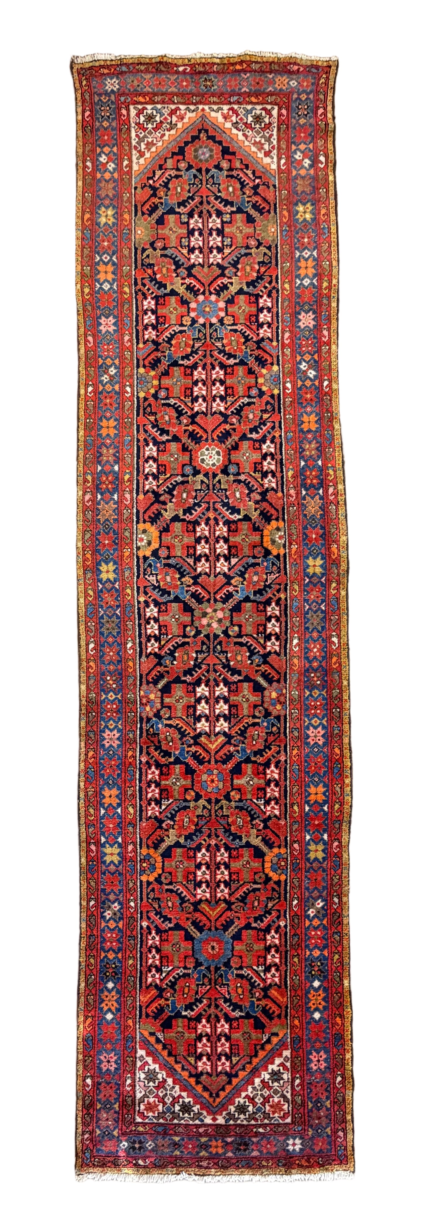 Hand-Knotted Malayer Runner - 3’5”x13’9”
