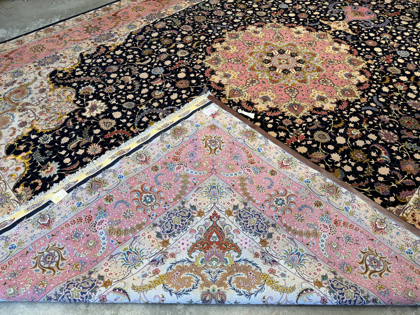 11’6”x16’6” Very Fine Hand-Knotted 70 Raj Signed Persian Tabriz Rug