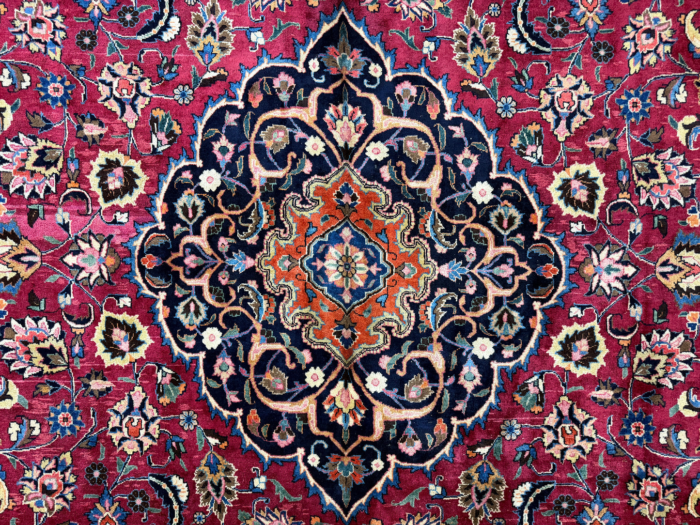 Hand-Knotted Persian Mashad Rug - 10’1”x12’10”