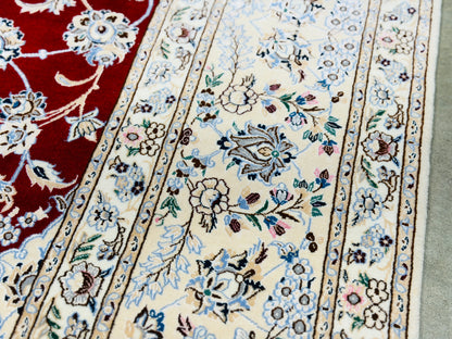Hand-Knotted 6 La Persian Nain Rug - 6'7"x9'6"