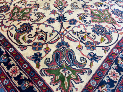9’6”x14’6” Hand-Knotted Persian Kashan Area Rug