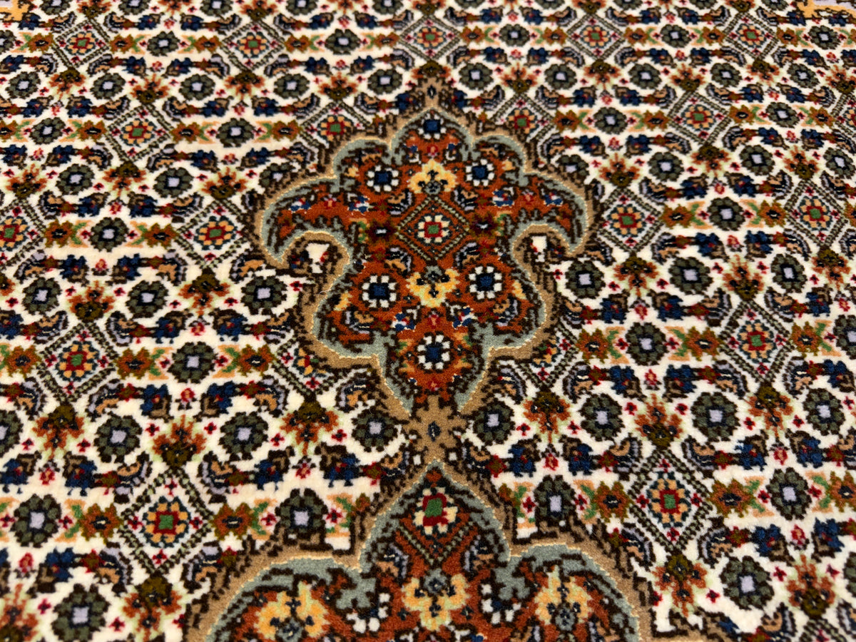 Hand-Knotted Persian Tabriz Mahi Rug - 5'x6'4"