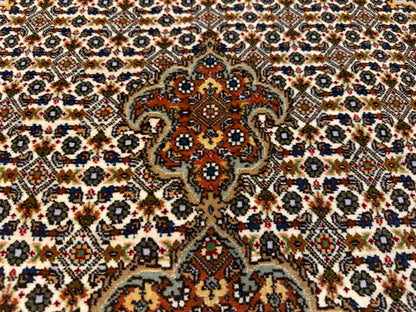 Hand-Knotted Persian Tabriz Mahi Rug - 5'x6'4"