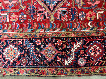 Hand-Knotted Persian Heriz Rug - 8’7”x11’