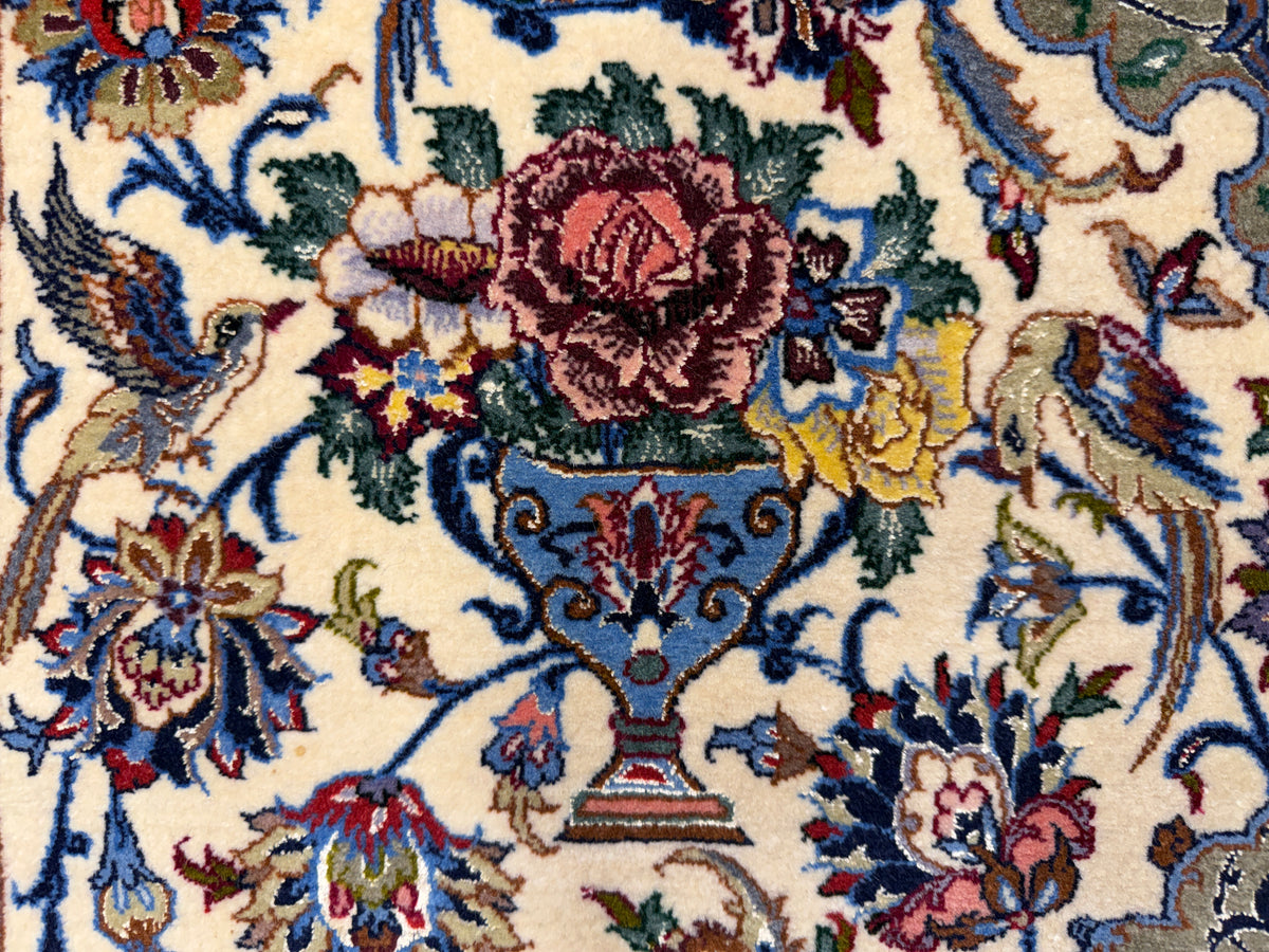 Hand-Knotted Persian Isfahan Rug - Signed Khaksar - 3’8”x5’4”