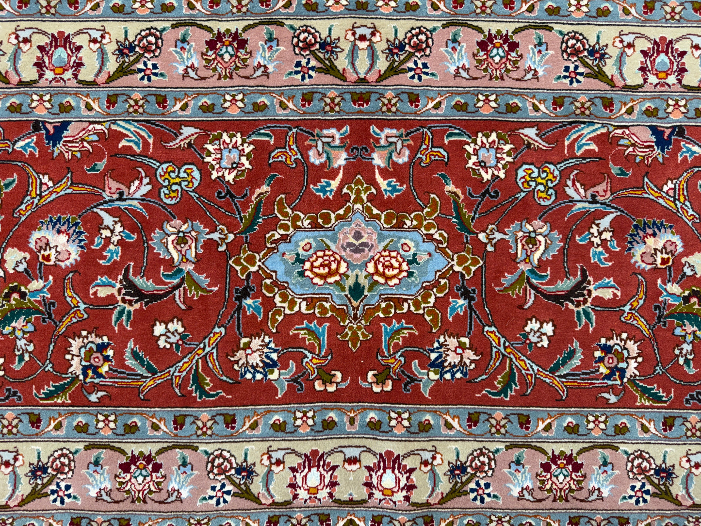 Hand-Knotted 80 Raj Persian Tabriz Rug - Signed - 9’9”x13’6”
