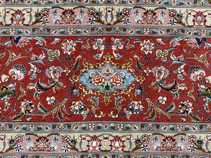 Hand-Knotted 80 Raj Persian Tabriz Rug - Signed - 9’9”x13’6”