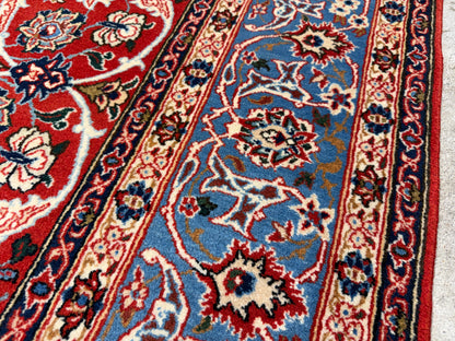 Hand-Knotted Persian Isfahan Rug - 5’1”x6’10”