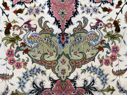 Hand-Knotted 80 Raj Persian Tabriz Rug - Signed Ghadimi - 9’9”x12’11”