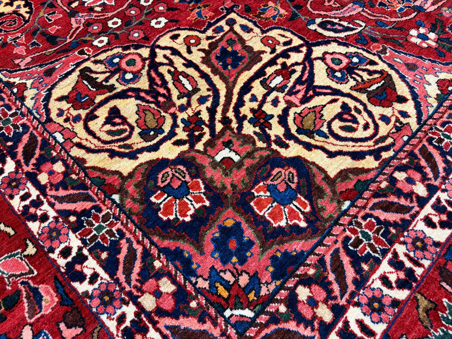Antique Hand-Knotted Persian Bakhtiari Rug - 10’6”x14’7”