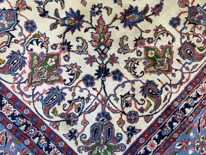 9’6”x14’6” Hand-Knotted Persian Kashan Area Rug