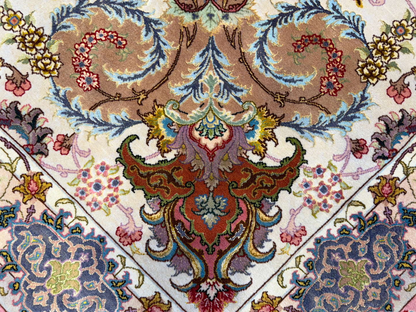 11’6”x16’6” Very Fine Hand-Knotted 70 Raj Signed Persian Tabriz Rug