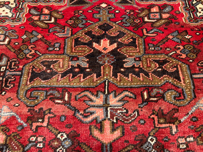 9’8”x12’6” Hand-Knotted Persian Heriz Area Rug
