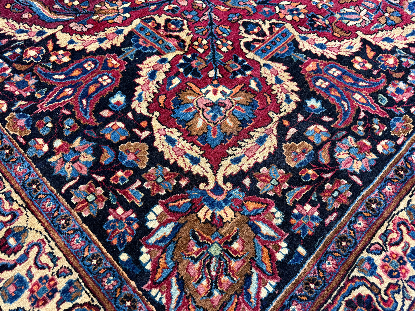 Hand-Knotted Persian Mashad Rug - 11’6”x17’7”
