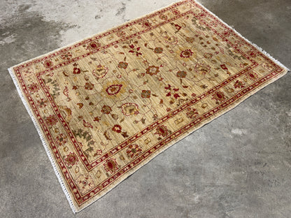 Hand-Knotted Pishawar Rug - 3’3”x4’11”