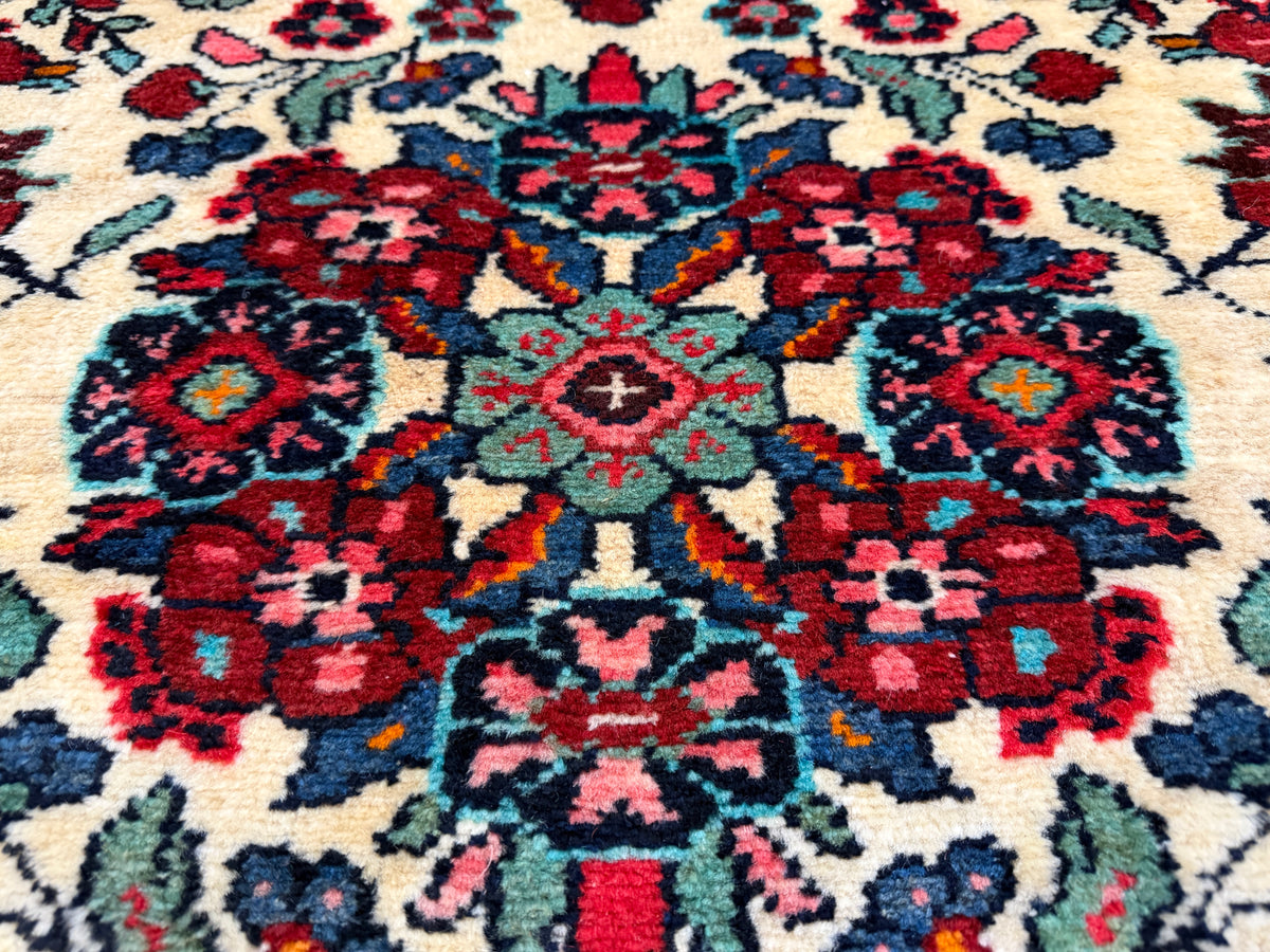 Hand-Knotted Persian Hamadan Rug - 5'2"x10'11"