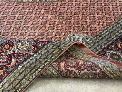 Hand-Knotted Persian Tabriz Mahi Rug - 9’10”x12’3”
