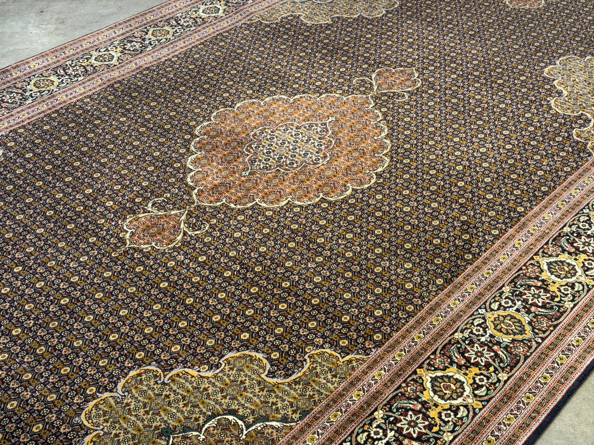 Hand-Knotted Persian Tabriz Mahi Rug - 6’6”x19’8”