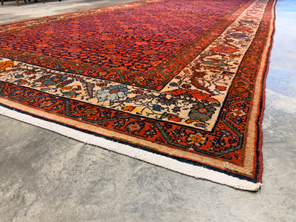 Antique Hand-Knotted Persian Malayer Runner - 6’9”x16’4”