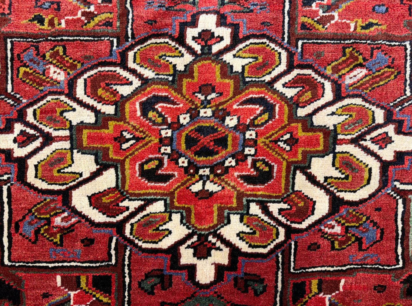 Hand-Knotted Persian Heriz Rug - 10’x13’