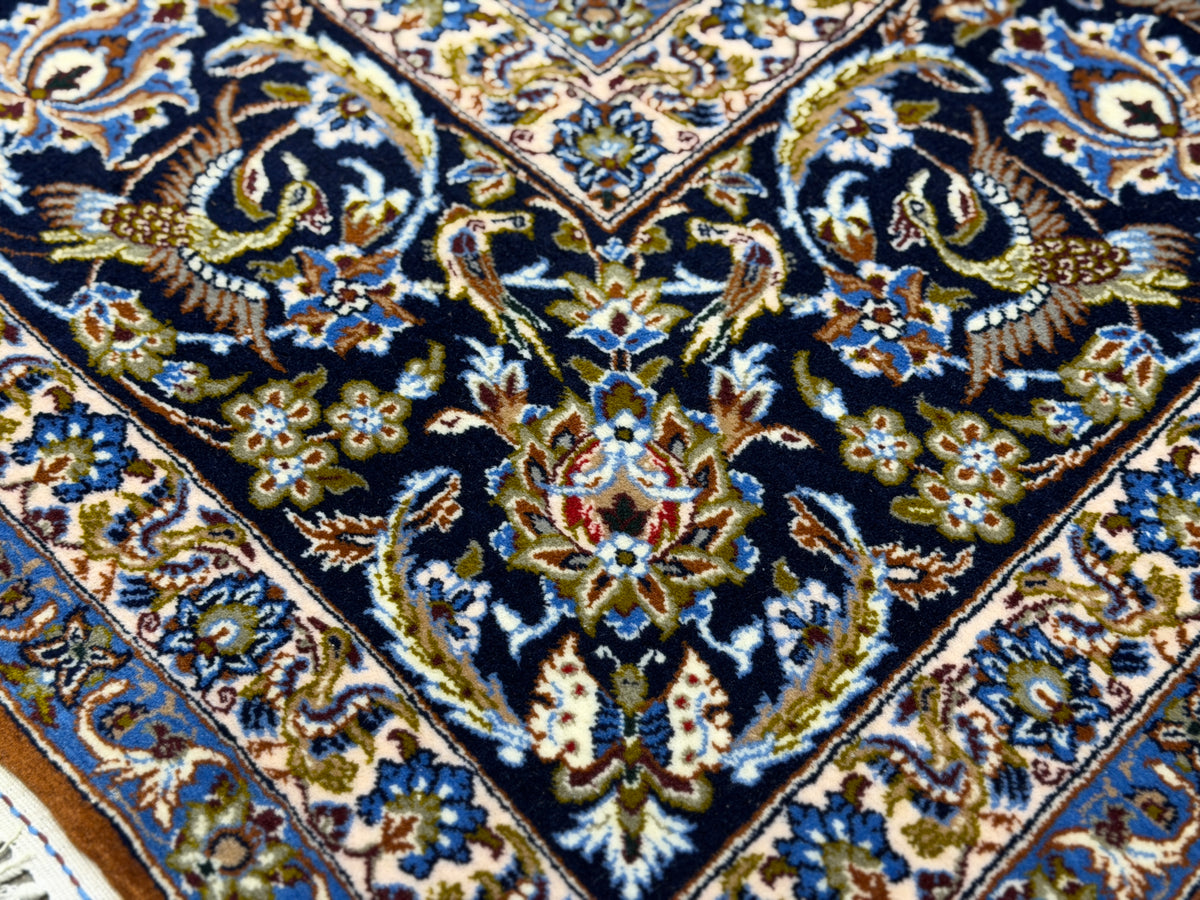 Hand-Knotted Persian Isfahan Rug - Garden of Birds - 6’10”x9’10”