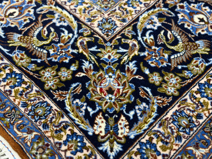 Hand-Knotted Persian Isfahan Rug - Garden of Birds - 6’10”x9’10”