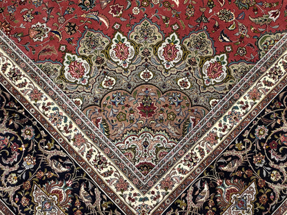 13’3”x20’2” Hand-Knotted 55 Raj Persian Tabriz Rug