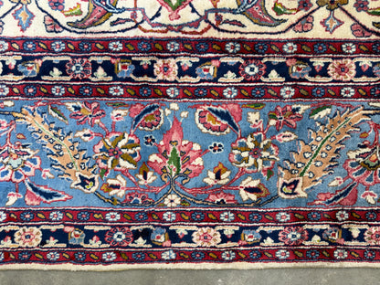 9’6”x14’6” Hand-Knotted Persian Kashan Area Rug