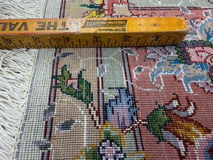 Hand-Knotted 60 Raj Persian Tabriz Rug - 4'11"x6'9"