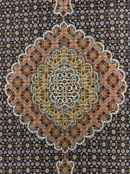 Hand-Knotted Persian Tabriz Mahi Rug - 5'x6'9"