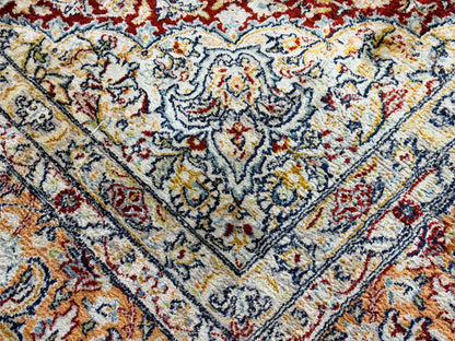 Hand-Knotted 100% Kashmiri Silk Rug - 6’10”x9’11”