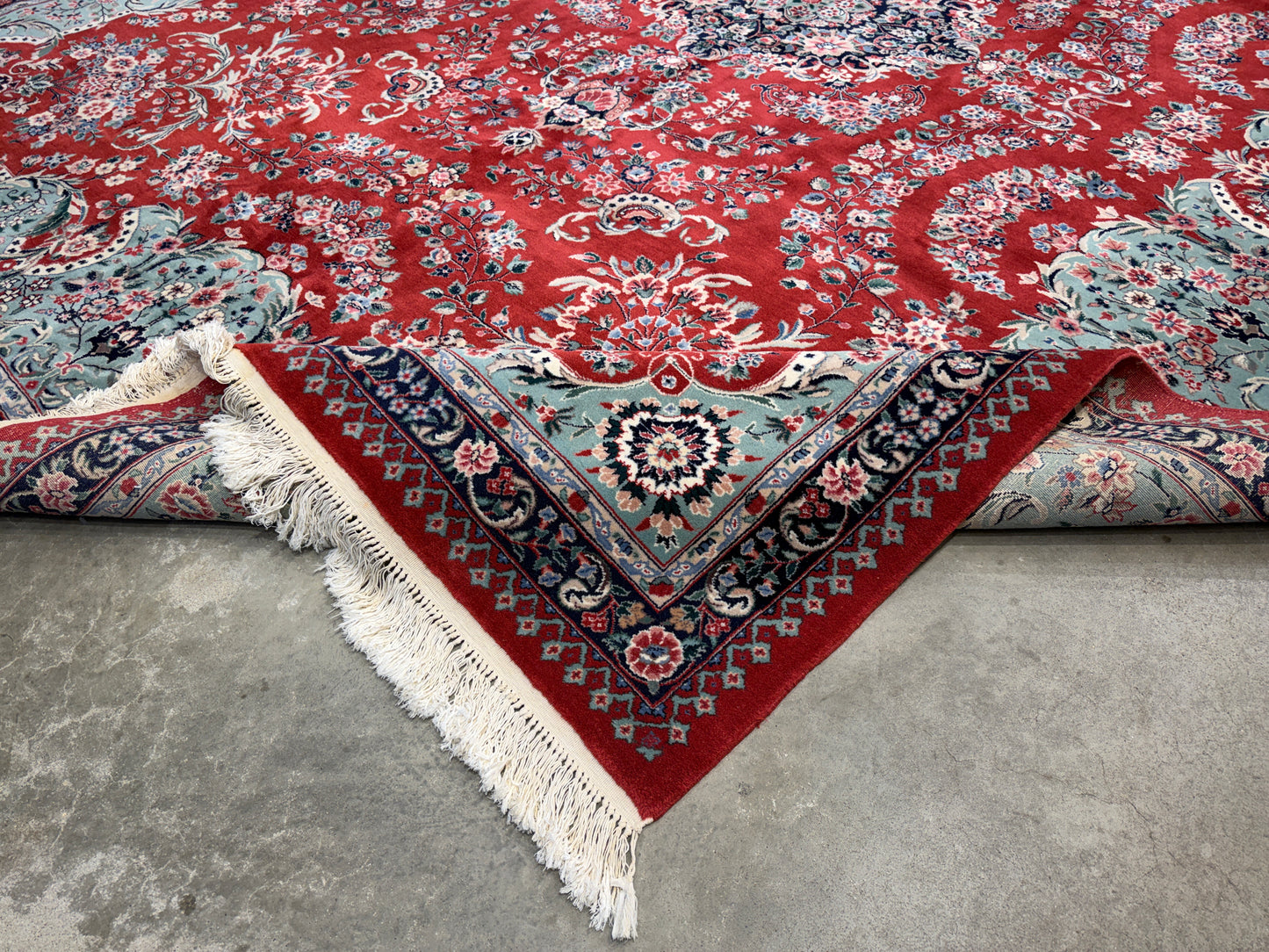 9’x12’ Hand-Knotted Very Fine Wool SinoPersian Area Rug Handmade Carpet