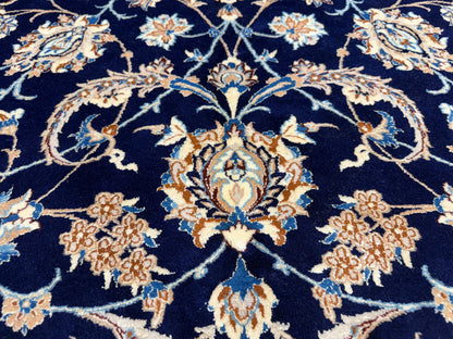 Hand-Knotted 4 La Persian Nain Rug - Signed Habibian - 10'4"x14'3"