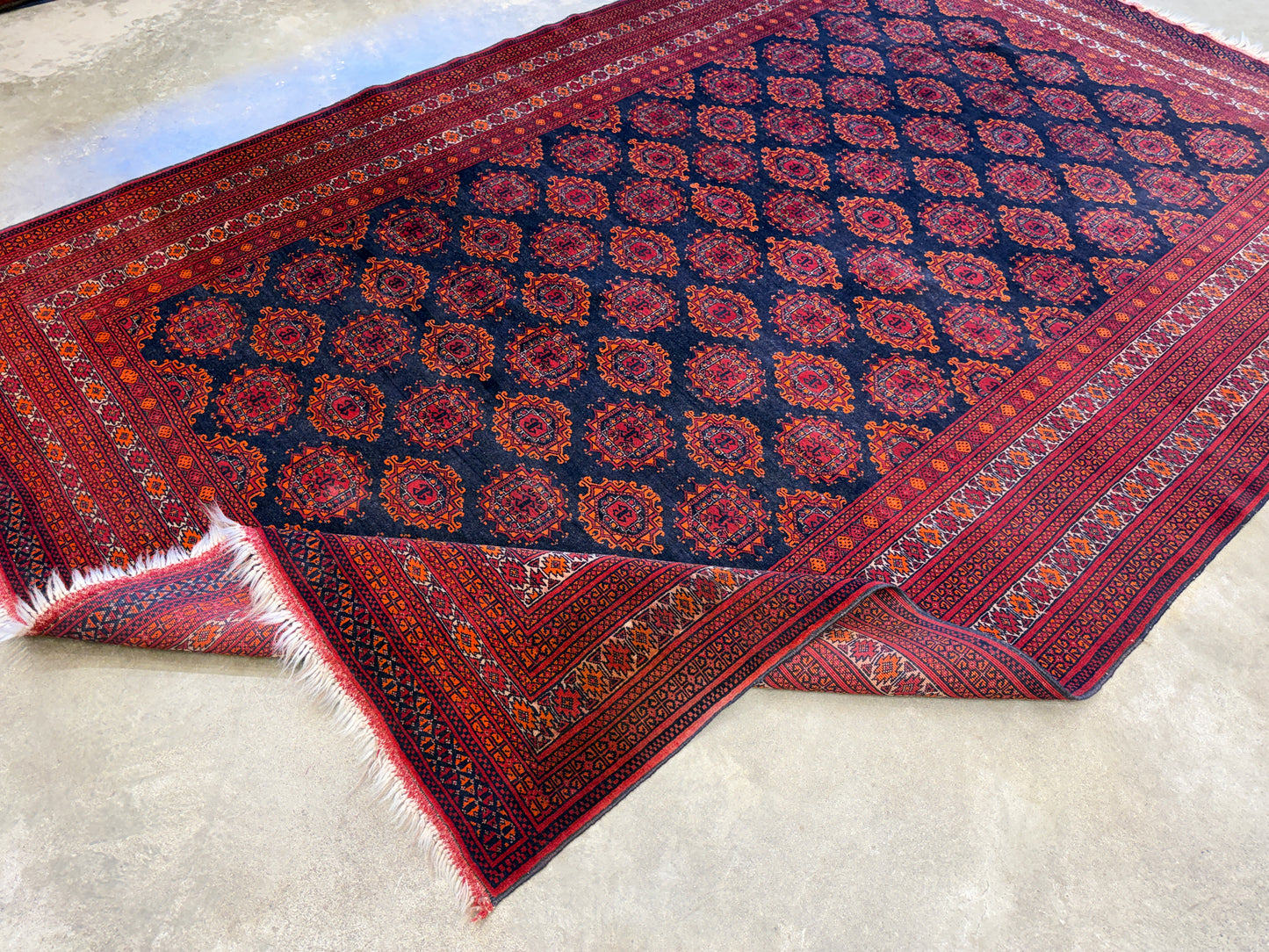6’5”x9’10” Hand-Knotted Wool Bokhara Oriental Area Rug