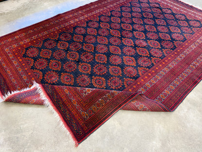 6’5”x9’10” Hand-Knotted Wool Bokhara Oriental Area Rug