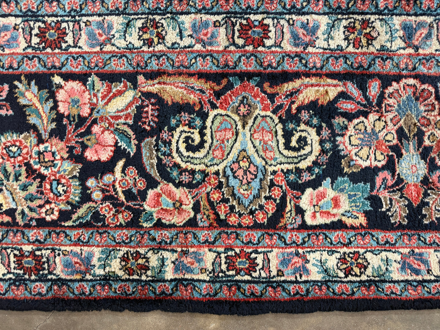 10’1”x12’4” Antique Hand-Knotted Persian Ghazvin Area Rug