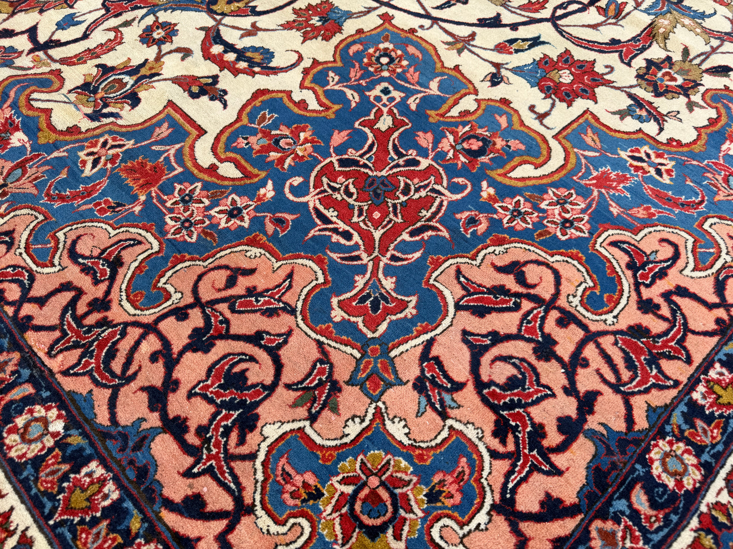 Antique Hand-Knotted Persian Isfahan Rug - 11’2”x18’