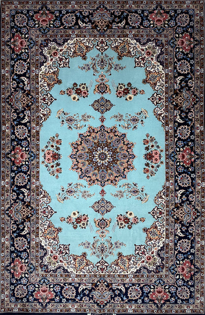 Hand-Knotted Persian Isfahan Rug - Signed Enteshari - 5’x7’9”