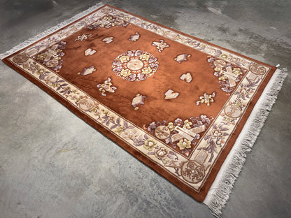 Hand-Knotted Art Deco Rug - 5’6”x8’4”