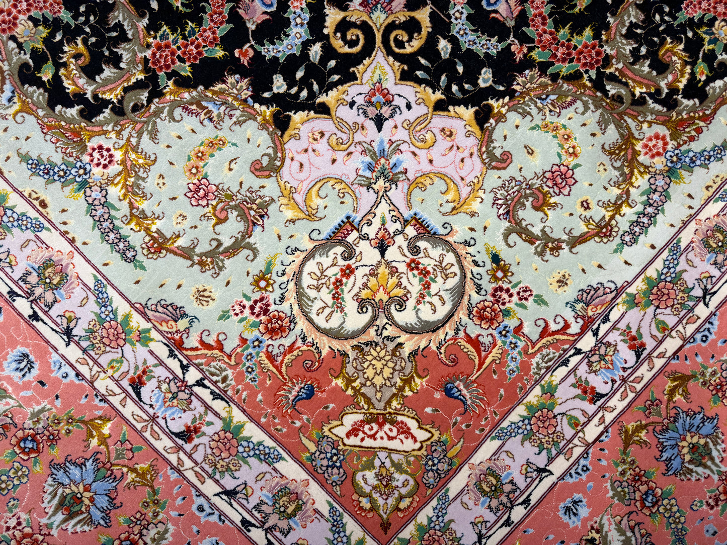 Hand-Knotted 60 Raj Persian Tabriz Rug - Signed Faizi - 10’x13’7”