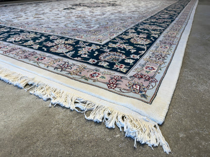 10’x13’8” Hand-Knotted Oriental IndoKashan Area Rug