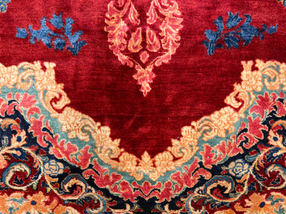 11’7”x12’10” Hand-Knotted Persian Sarouk Area Rug